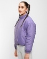 Shop Women's Lavender & Lime Reversible Super Loose Fit Plus Size Puffer Jacket-Design