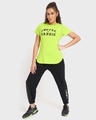Shop Women's Lime Popsicle Typography Athleisure T-shirt-Full