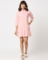 Shop Women's Linen Button Down Shirt Dress with Pockets