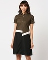 Shop Women's Linen Color Block Dress-Front