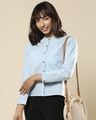 Shop Women's Linen Full Sleeves Pocket Shirt-Front