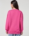 Shop Women's Magenta Oversized Sweatshirt-Full