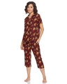Shop Women's Maroon All Over Floral Printed Nightsuit-Full