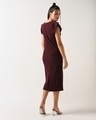 Shop Women's Wine Maroon Bodycon Dress-Design