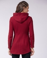 Shop Women's Maroon Collared Long Jacket-Design