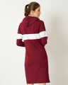 Shop Women's Maroon Color Block Oversized Fit Dress-Design