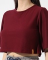 Shop Women's Maroon Short Top-Full