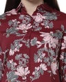 Shop Women's Maroon Floral Printed Shirt