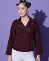 Shop Women's Maroon Jacket-Design