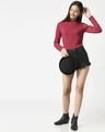 Shop Women's Maroon Melange Snug Top