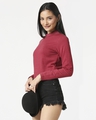 Shop Women's Maroon Melange Snug Top