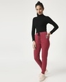 Shop Women's Red Slim Fit Joggers