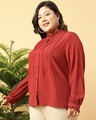 Shop Women's Maroon Plus Size Shirt-Design