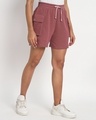 Shop Women's Maroon Relaxed Fit Cargo Boxy Shorts-Design