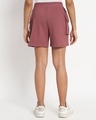 Shop Women's Maroon Relaxed Fit Cargo Boxy Shorts-Full