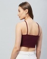 Shop Women's Maroon Ruffled Short Top-Full