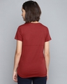 Shop Women's Maroon Slim Fit Cotton T-shirt-Design