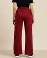 Shop Women's Maroon Solid Wide Leg Pants