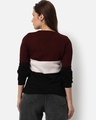 Shop Women's Maroon Striped Sweater-Design