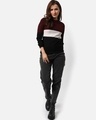 Shop Women's Maroon Striped Sweater-Full