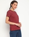 Shop Women's Maroon Typography T-shirt-Design