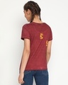 Shop Women's Maroon Typography T-shirt-Full