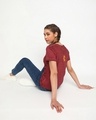 Shop Women's Maroon Typography T-shirt