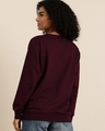 Shop Women's Maroon Typography Oversized Sweatshirt-Design