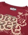 Shop Women's Maroon Wild & Free Typography Oversized T-shirt