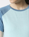 Shop Women's Melange Half Sleeve Raglan T-Shirt