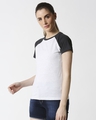 Shop Women's Melange Half Sleeve Raglan T-Shirt-Design