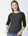 Shop Women's Melange Raglan T-Shirt-Front