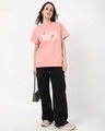 Shop Women's Mellow Rose Pink Awesome Typography Boyfriend T-shirt-Full