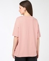 Shop Women's Mellow Rose Pink Coffee First Graphic Printed Oversized T-shirt-Full