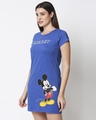 Shop Women's Blue Mickey Graphic Printed T-shirt Dress-Design
