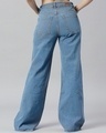 Shop Women's Mid Blue Flared Jeans-Full