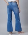 Shop Women's Mid Blue Washed Bootcut Jeans-Full