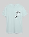 Shop Women's Mint Green Hanging Panda Graphic Printed T-shirt-Full