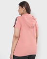 Shop Women's Misty Pink Plus Size Hoodie T-shirt-Design