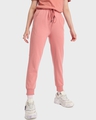 Shop Women's Misty Pink Joggers-Front