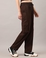 Shop Women's Mocha Brown Loose Comfort Fit Cargo Pants-Design