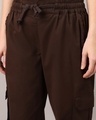 Shop Women's Mocha Brown Loose Comfort Fit Cargo Pants