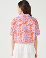 Shop Women's Multicolor All Over Printed Oversized Crop Shirt-Design