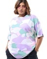 Shop Women's Multicolor Camouflage Printed Oversized Plus Size T-shirt-Front