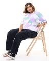 Shop Women's Multicolor Camouflage Printed Oversized Plus Size T-shirt-Full