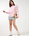 Shop Women's Pink All Over Printed Oversized Shirt-Full