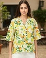Shop Women's Multicolor All Over Printed Oversized Shirt-Front