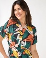 Shop Women's Multicolor All Over Printed Relaxed Fit Shirt Dress
