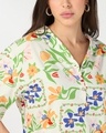 Shop Women's Multicolor All Over Printed Oversized Shirt