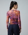 Shop Women's Multicolor All Over Printed Slim Fit Short Top-Design